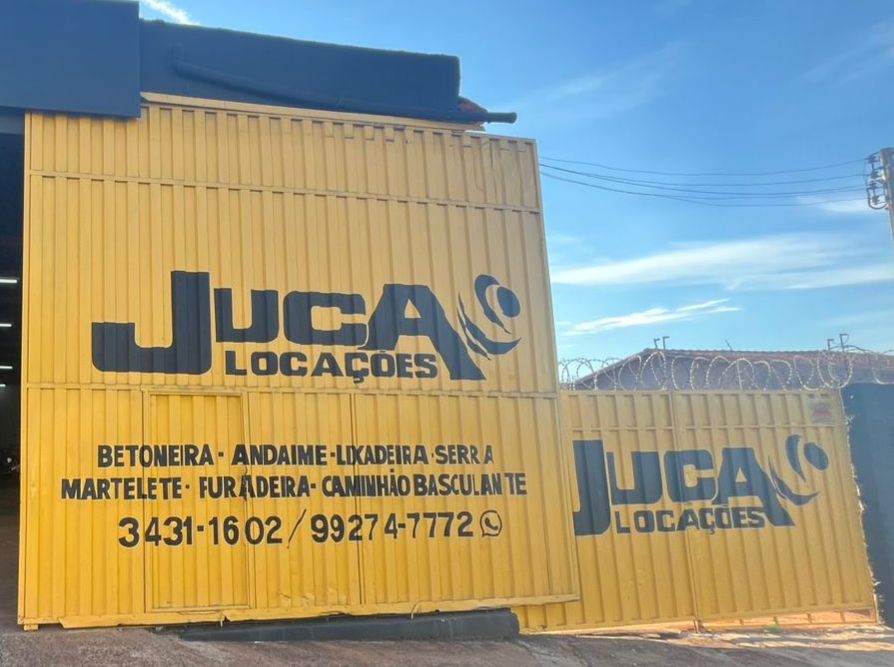Fachada da Juca Locações em Itumbiara-GO